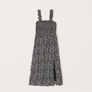 Abercrombie & Fitch Midi Black Floral Dress. Size Small.